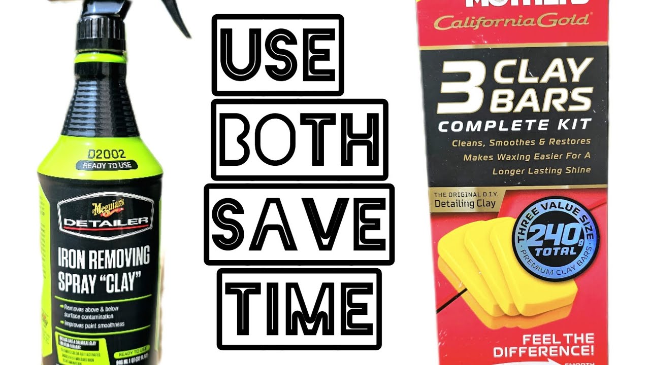 Meguiar's Iron Removing Spray Clay Vs. Mother's California Gold Clay Bars  On Paint Rust Spots Review 