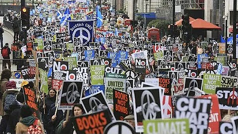 Protest in London against UK's Trident nuclear deterrent