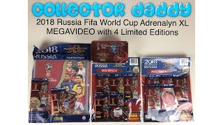2018 Russia Fifa World Cup Adrenalyn XL Megavideo with 4 Limited Editions