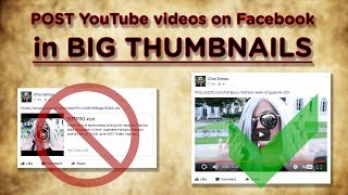 How to post YouTube Video on Facebook with Full Width Thumbnail screenshot 5