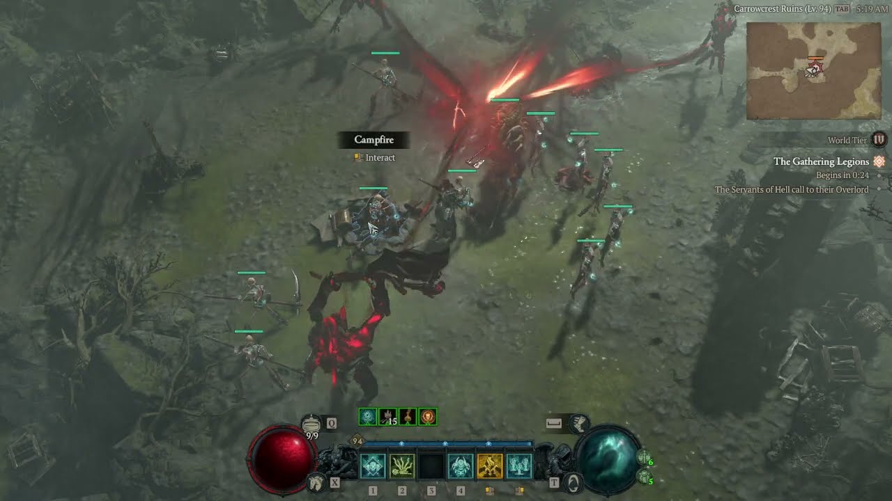 Diablo IV solo gathering legions event world tier 4