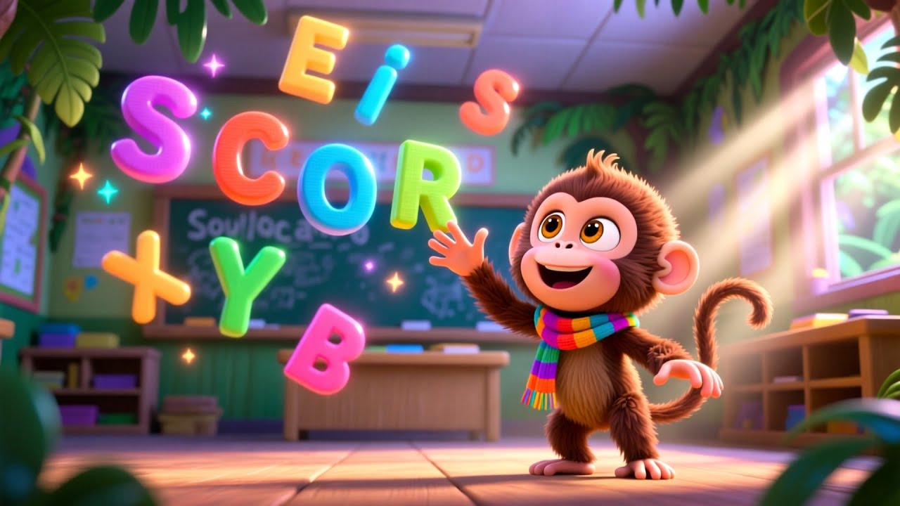 Baby Monkey School Run 🐵🏫 Fun Learning Song | Back to School for Kids