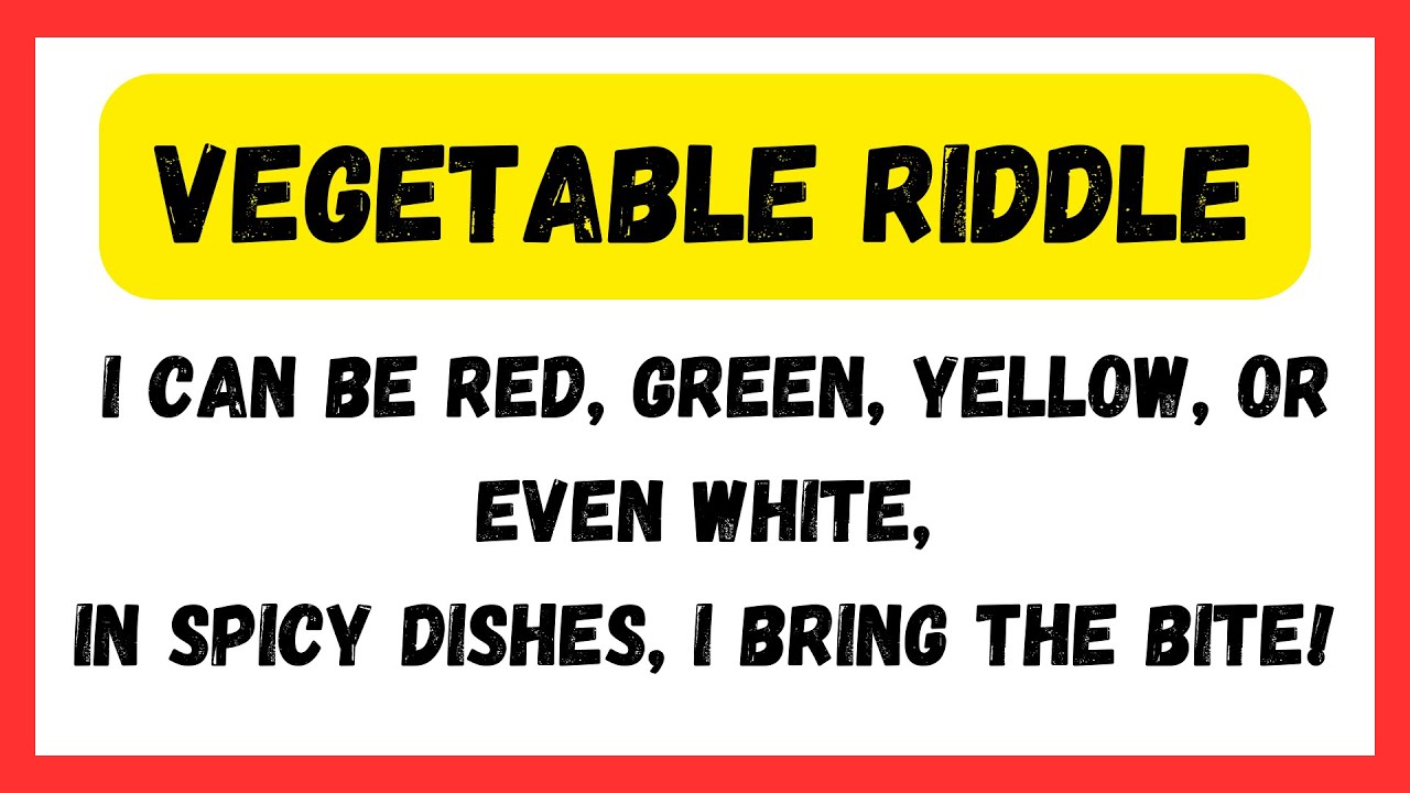 20 Quick Vegetable Riddles in 10 Seconds! | Brainy Buzz Challenge - YouTube