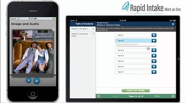 Rapid Intake mLearning Studio - Functionality Demonstration