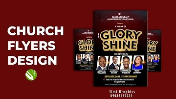How to create a church flyers Design in corel x7 / Timi Graphics