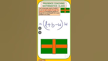 Two crossroads, each of width 5m run at right angles through the centre of rectangular park #shorts