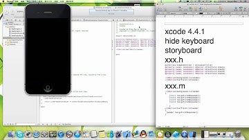 xcode 4.4 hidekeyboard storyboard  hide keyboard storyboard