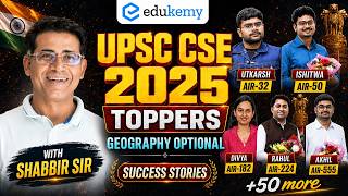 UPSC 2025 Geography Optional Toppers Strategy 🚀 | How to Crack IAS with Edukemy | Shabbir Sir