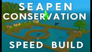 Pawnerd Sims Show Ep1 🐬 SeaPens Marine Conservation Build | Marine Rehab & Rewilding Speedbuild