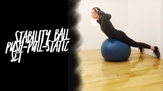 Stability Ball Push Pull Static Workout Set Demo Wealth