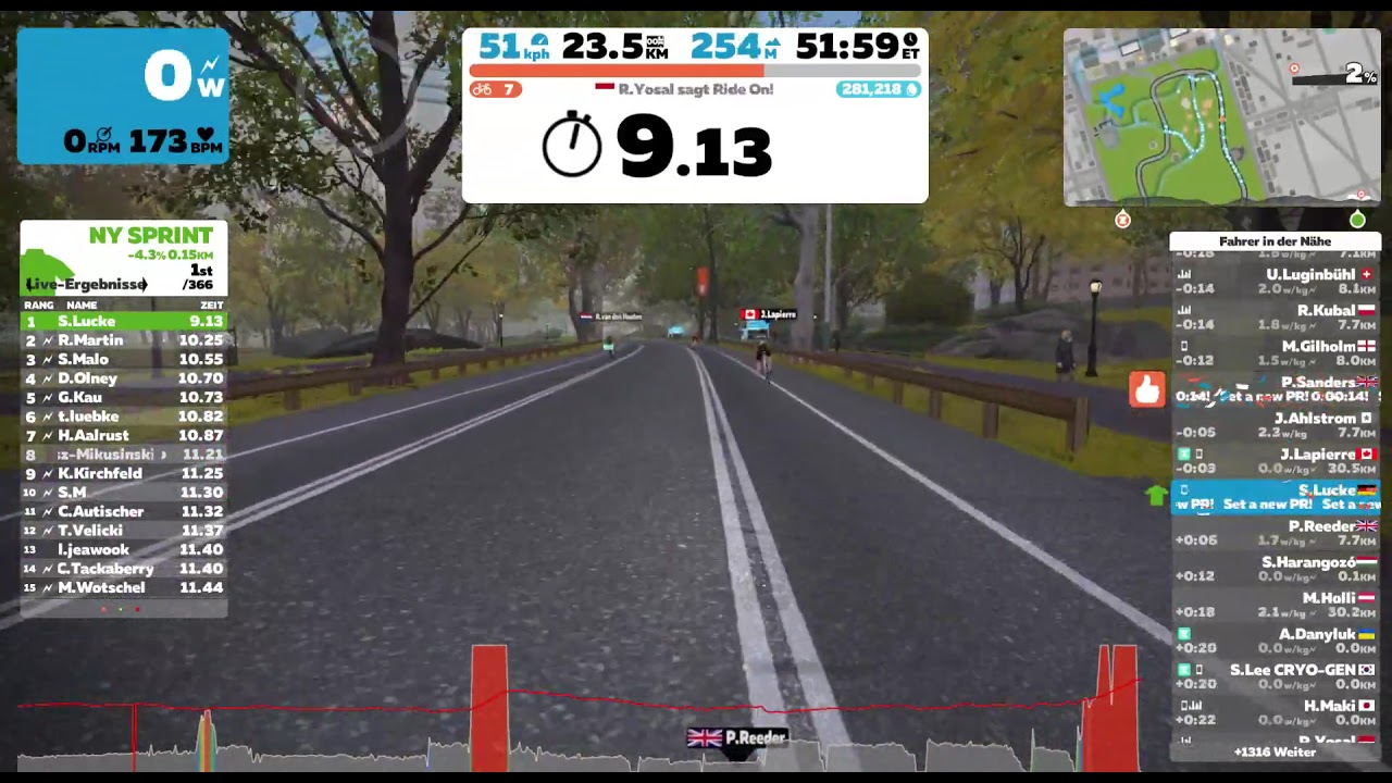 Zwift NY Sprint Record? How To Get The Green Jersey! Wie man das grüne