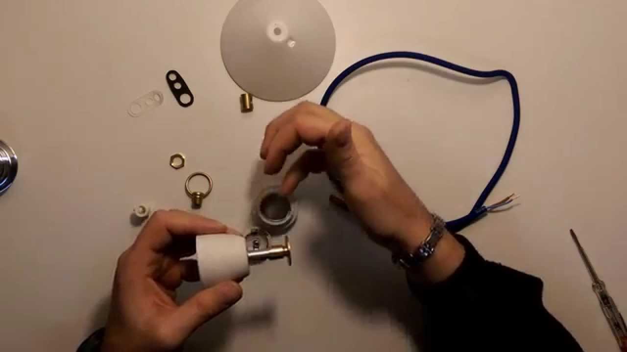 Wonderbaar Fitting monteren en een hanglamp maken. - YouTube TC-04