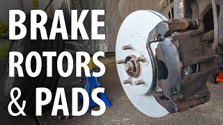 How to: Change FRONT disc brakes, rotors &amp; pads (Mondeo Mk3, Jaguar X-Type)