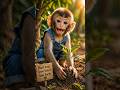 Monkey Turns Eco Warrior 🌿🐒 | Plants Trees to Protect Nature #shorts #viral #monkey