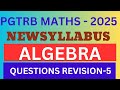 PG TRB MATHS 2025|TNSET|ALGEBRA REVISION QUESTIONS|NEW SYLLABUS #education #pgtrb #maths