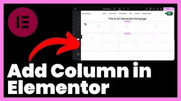 How to Add Column in Elementor