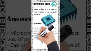 Purpose of a Microprocessor | IGCSE/O Level Computer Science 0478 | Chapter 3 Hardware