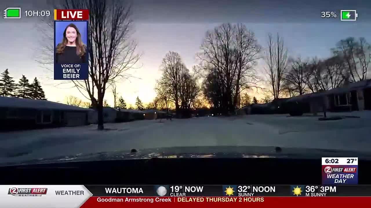 Live driving report 6 a.m.: Snow-covered roads and icy patches - YouTube