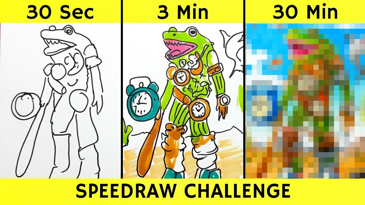 Drawing ITALIAN BRAINROT FINAL BOSS VERSION 2 in 30 sec, 3 min, and 30 ...