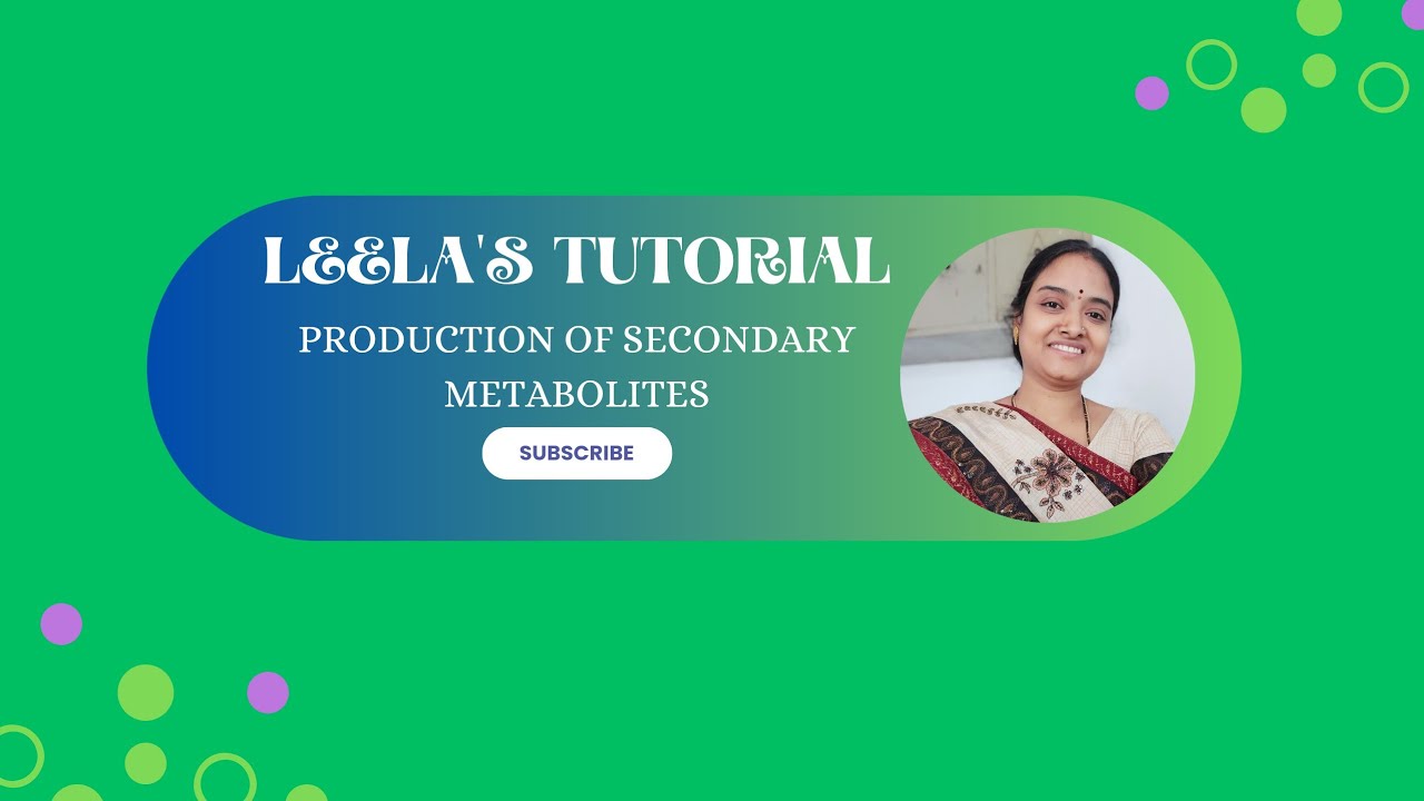 Secondary Metabolite Production- Plant Biotechnology Lecture 16 @leelamani4091