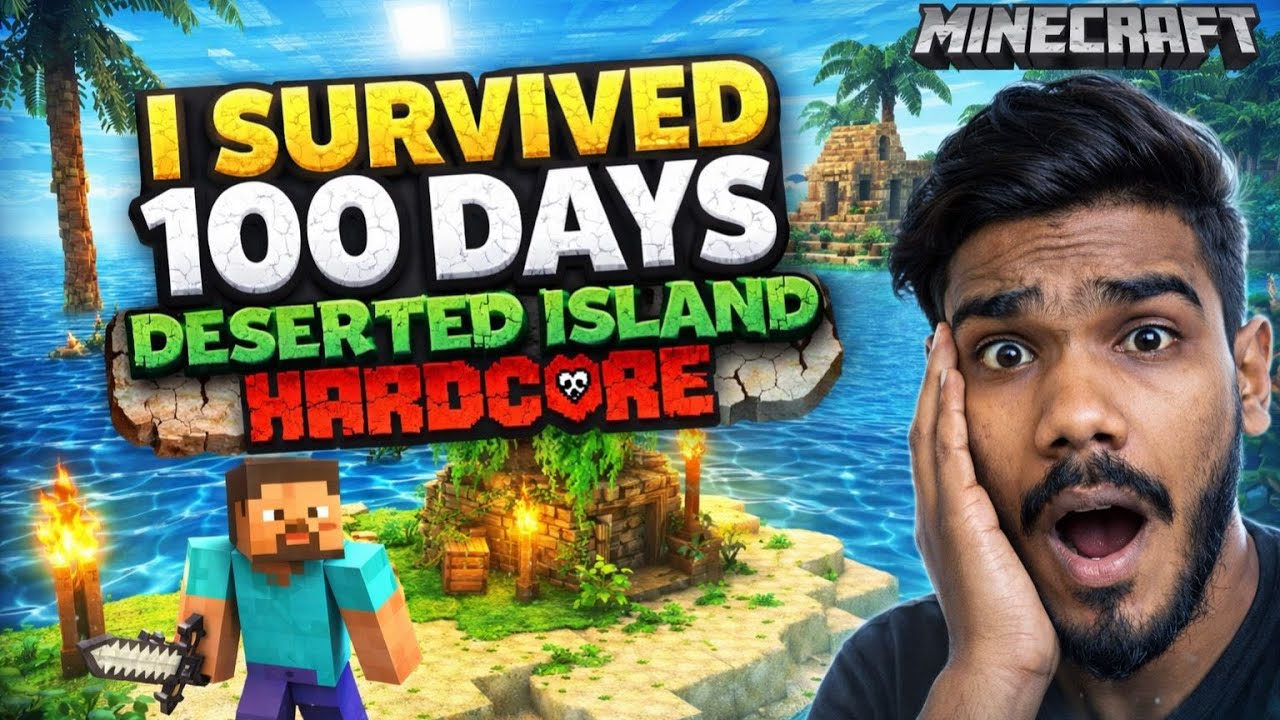 I Survived 100 Days on a DESERTED ISLAND in Minecraft Hardcore 😱 ...