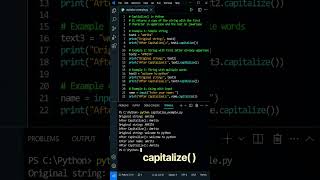 capitalize() Method in Python | Input to Capitalize | Easy Example | CBSE 2026-27