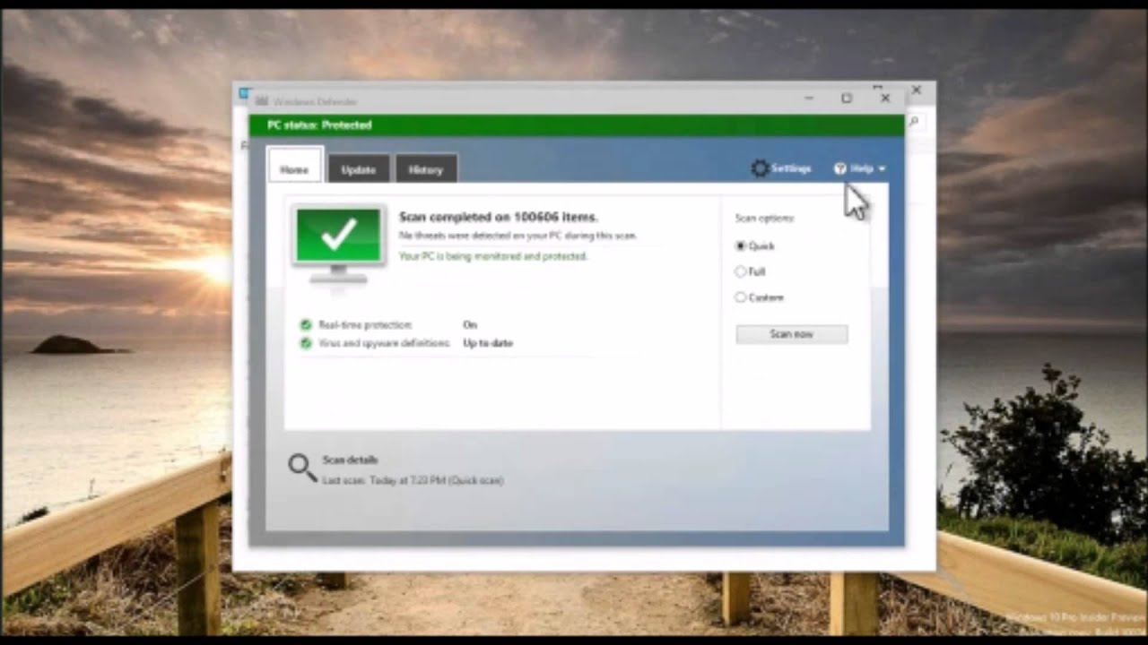 Windows Defender Scan and Update Manually
