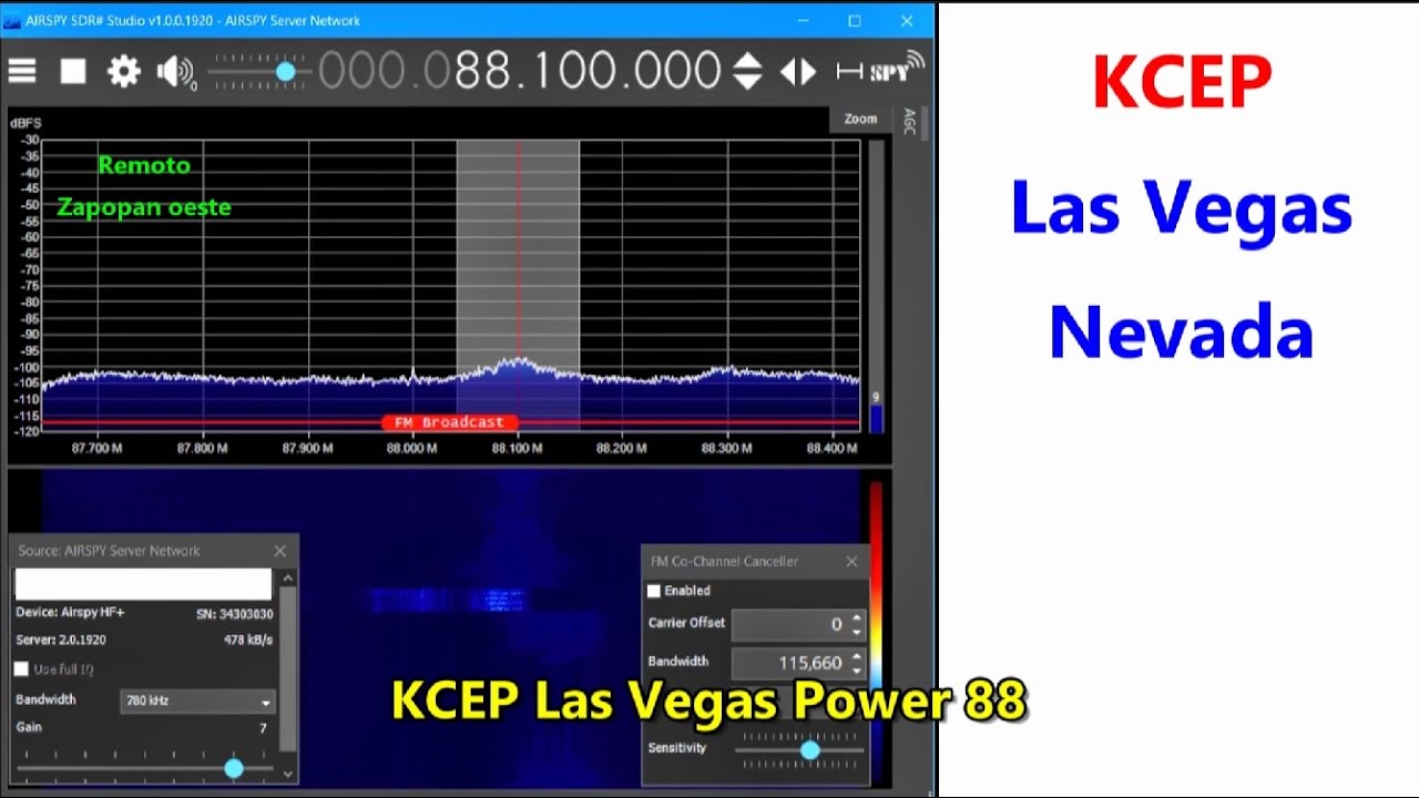 88.1 KCEP - Las Vegas, Nevada captada en Zapopan (oeste), México - YouTube