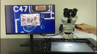 Demo Video Trinocular Microscope With Hdmi Camera And Aluminum Alloy Pad
