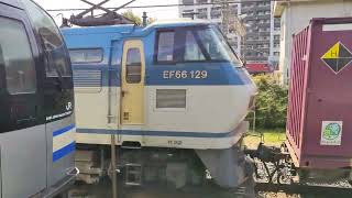 [途中から被り] 3月24日新川崎駅 吹田A6運用 3064レ EF66 129