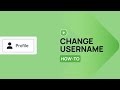 Changing a username