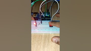 Controlling a LED using a Push button and Arduino Uno #arduino #led #pushbutton