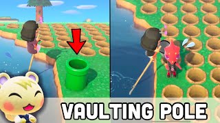 WILL I FALL!? / Vaulting Pole Experiments in ACNH 😂