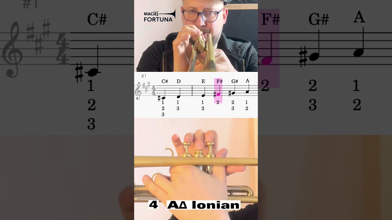 ❓How to play A Major scale on the Trumpet