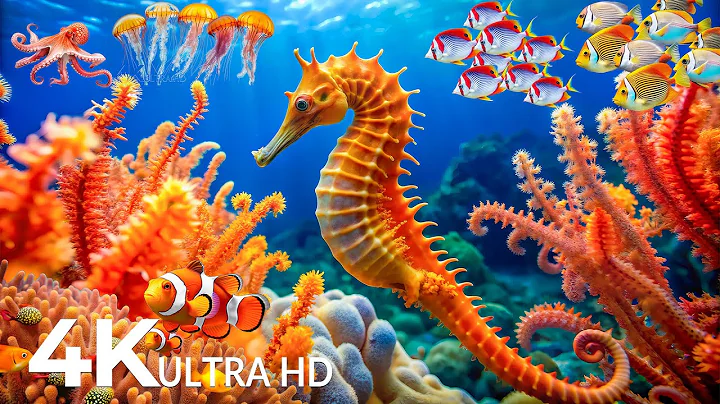 Stunning 4K Underwater Wonders + Relaxing Music - The Best 4K Sea Animals for Relaxation