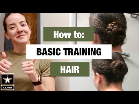 EASY military bun tutorial | Army Basic Training hair!