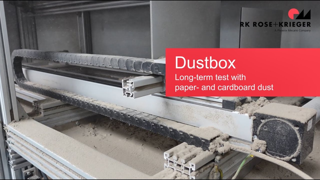 Dust chamber test for linear units - YouTube