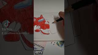 Drawing Red and Green impostors from fnf vs impostor v4 video from my old Tiktok account