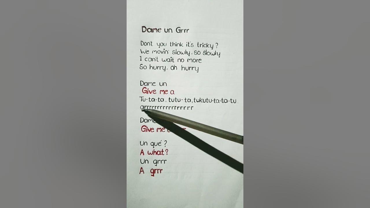 Dame un Grrr (lyrics)-Fantomel and Kate Linn#shorts #viral #fameungrrr #song