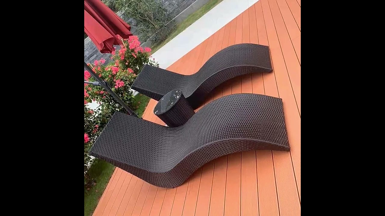 Modern S Shape Sun Lounger/Beach Chair Iron/Aluminum