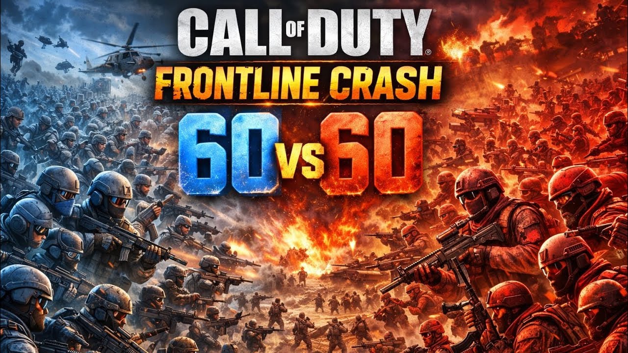 CALL OF DUTY FRONTLINE CRASH 🔥 60vs60 MASSIVE WAR | EPIC BATTLEFIELD CHAOS
