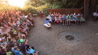 YMCA Camp Colman staff leading song