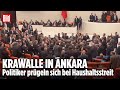 EKLAT IM PARLAMENT: Türkische Politiker prügeln sich bei Haushaltsdebatte