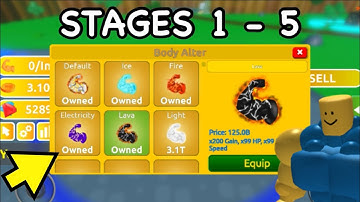 Getting Stages 1 - 5 in FAST LIFTING SIMULATOR (Roblox)