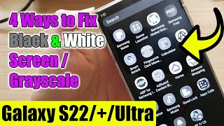 4 Ways To Fix GRAYSCALE / BLACK & WHITE SCREEN on the Samsung Galaxy S22/S22+/Ultra