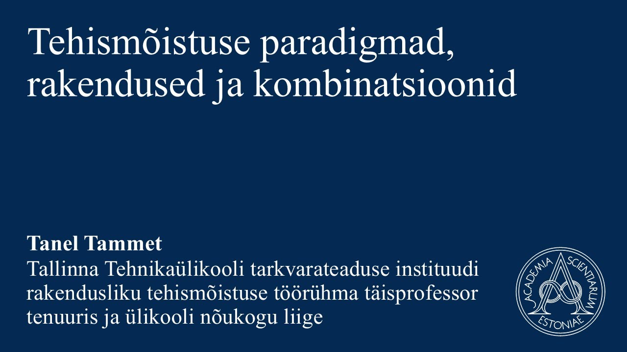 1.12 Tanel Tammet, Tallinna Tehnikaülikooli tarkvarateaduse instituudi täisprofessor tenuuris