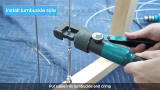 How to install cable railing - Muzata CK08 jaw turnbuckle kit installation guide