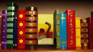 A LEGO book nook comes to life!  (stop-motion animation)