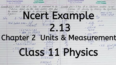 Ncert Example 1.1 | Chapter 1 | Units and Measurement | Class 11 Physics
