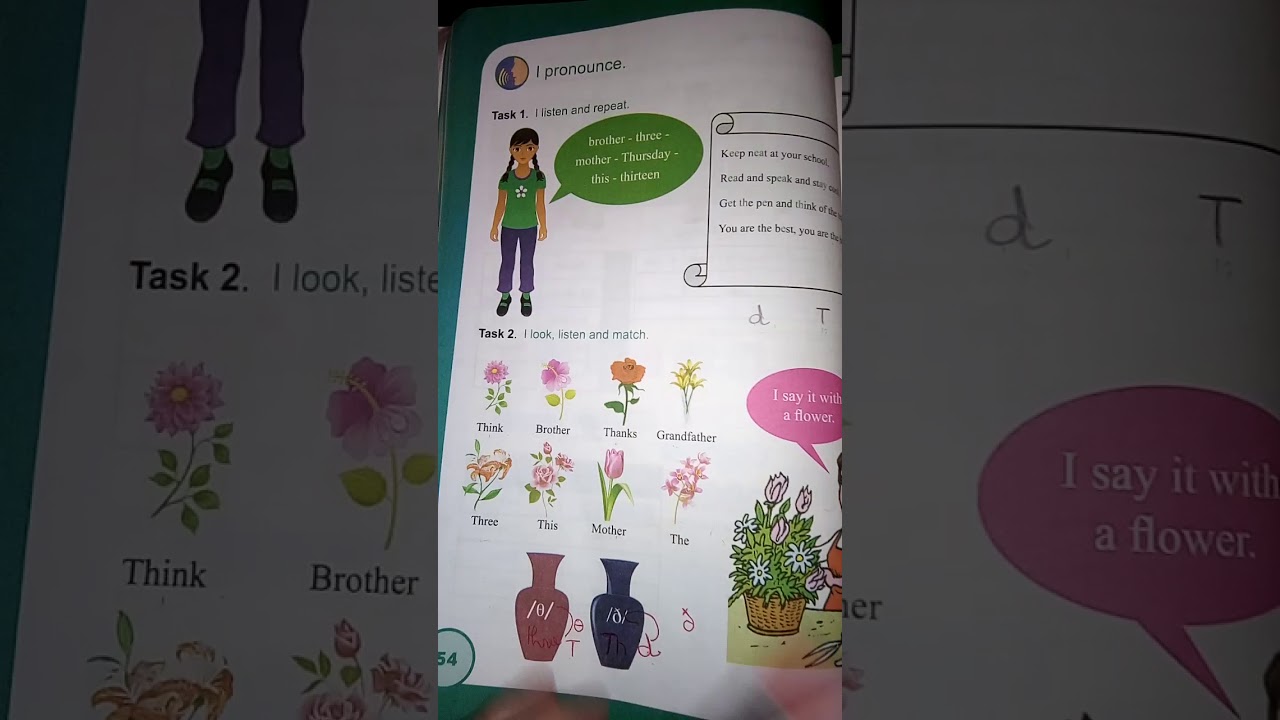الانجليزية اولى متوسط متى ننطق th dاوT